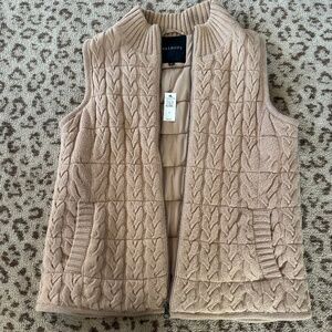 Cable Knit Puffer Vest
